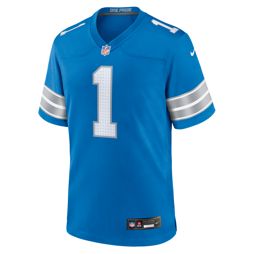 Men's Detroit Lions Blake Miller Nike Blue Team Game Jersey product image 2