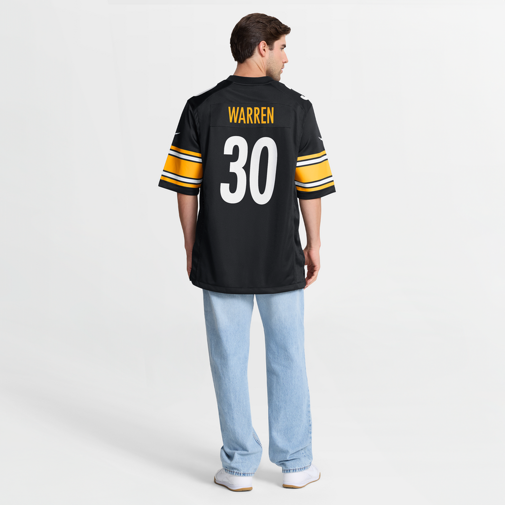 Men's Pittsburgh Steelers Jaylen Warren Nike Black Game product image 8