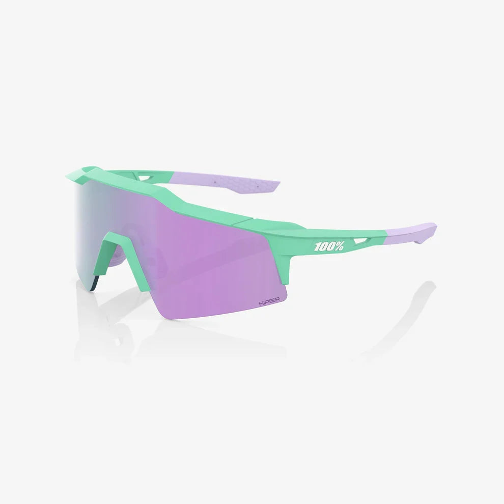 100 Percent Sunglasses - Speedcraft SL - Soft Tact Mint - HiPER Lavender Mirror Lens product image 1, provided for visual
