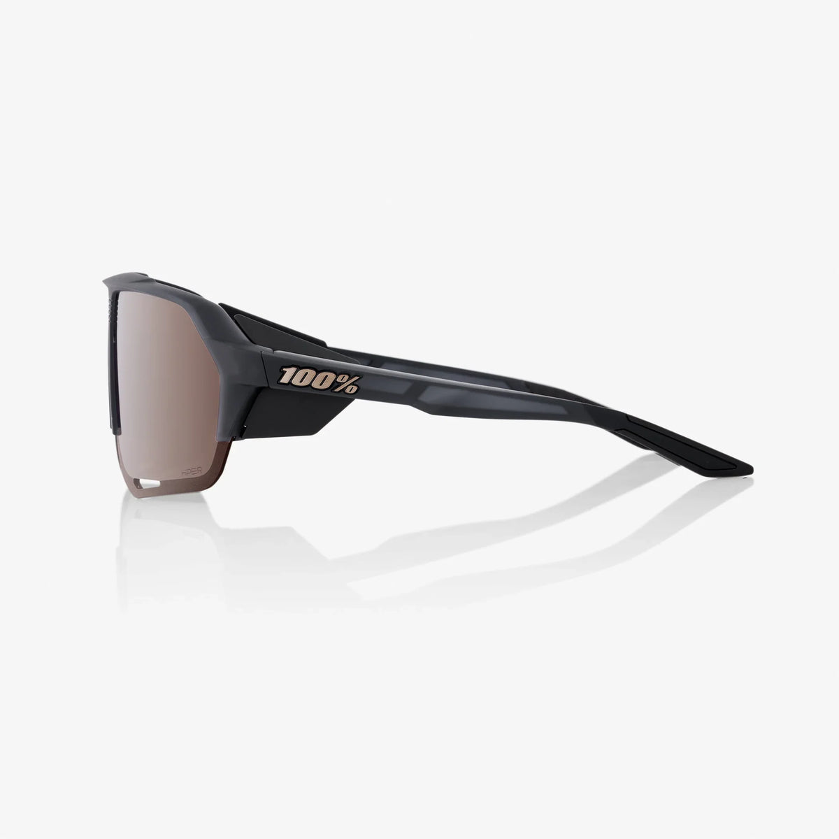 100 Percent Sunglasses - Norvik - Soft Tact Crystal Black - HiPER Crimson Silver Mirror Lens product image 3, provided for