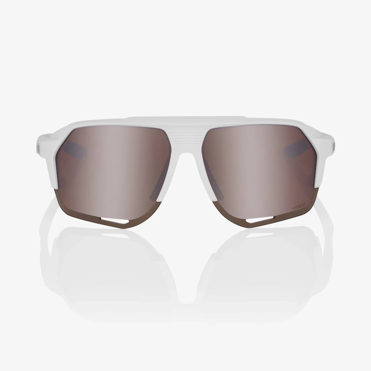 100 Percent Sunglasses - Norvik - Soft Tact White - HiPER Silver Mirror Lens product image 2, provided for visual reference