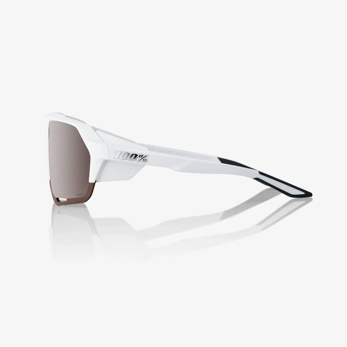 100 Percent Sunglasses - Norvik - Soft Tact White - HiPER Silver Mirror Lens product image 3, provided for visual reference