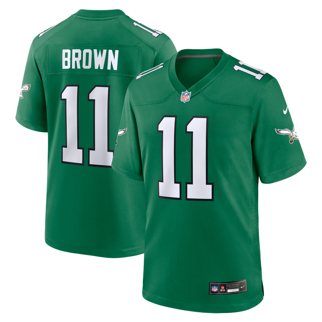 Men's Philadelphia Eagles A.J. Brown Nike Kelly Green product image 13