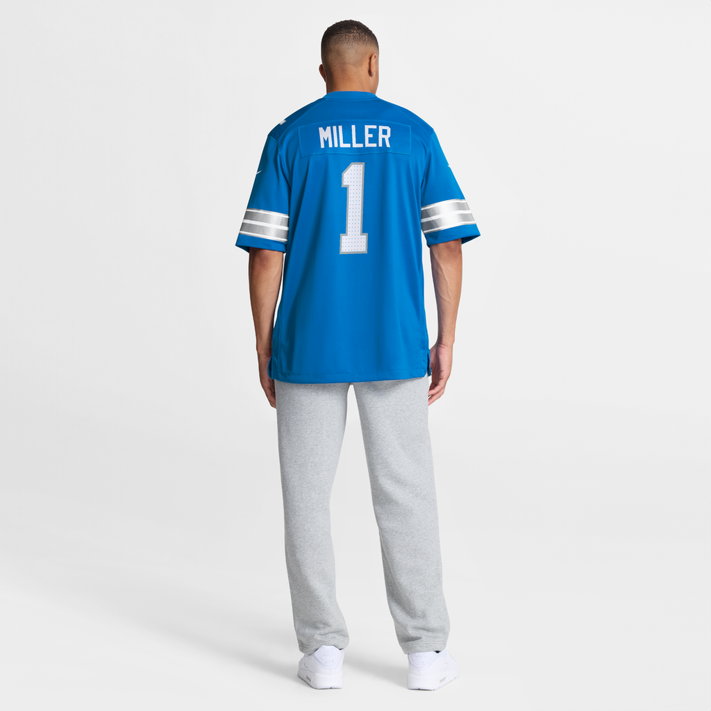 Men's Detroit Lions Blake Miller Nike Blue Team Game Jersey product image 5