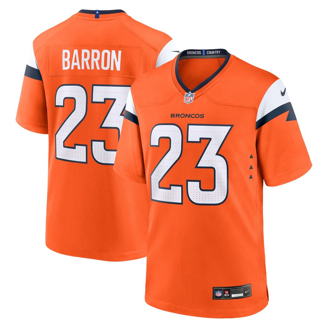 Men's Denver Broncos Jahdae Barron Nike Orange Game Player product image 1