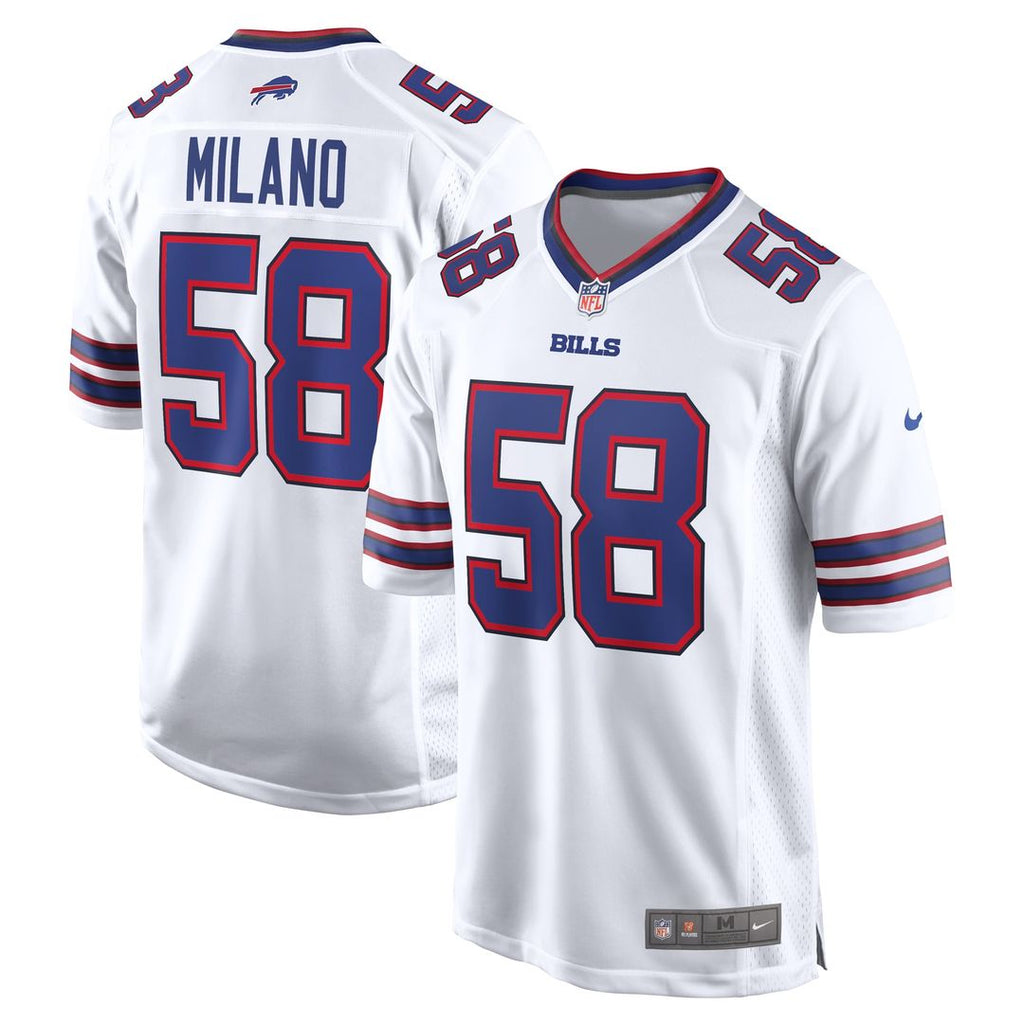 Men's Buffalo Bills Matt Milano Nike White Away Game Player product image 1