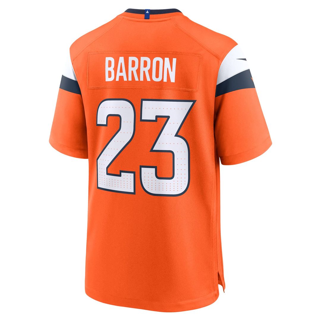 Men's Denver Broncos Jahdae Barron Nike Orange Game Player product image 3