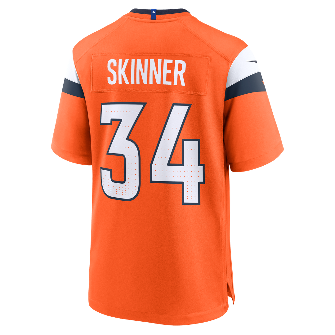 Men's Denver Broncos JL Skinner Nike Orange Team Game Jersey product image 3