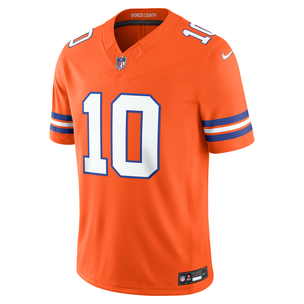 Men's Denver Broncos Bo Nix Nike White Vapor F.U.S.E. product image 8