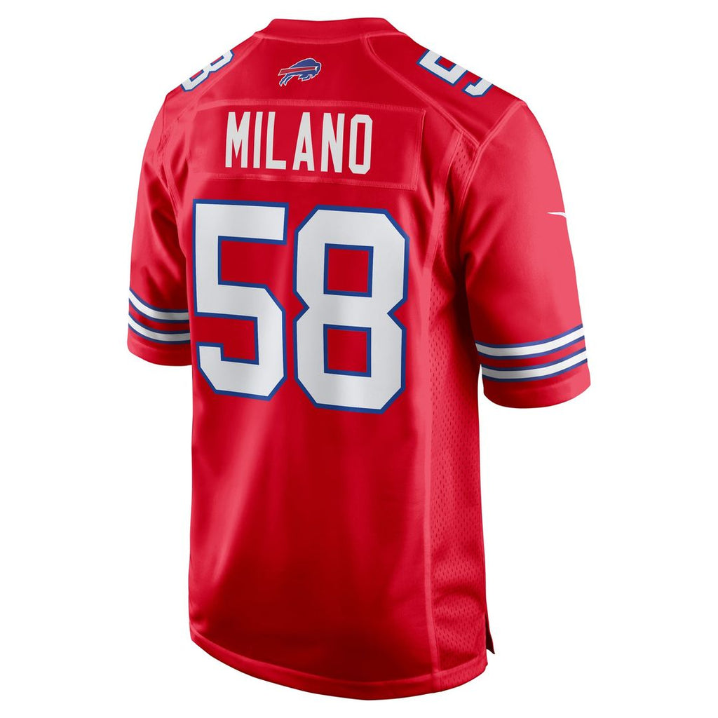 Men's Buffalo Bills Matt Milano Nike Red Alternate Game product image 9