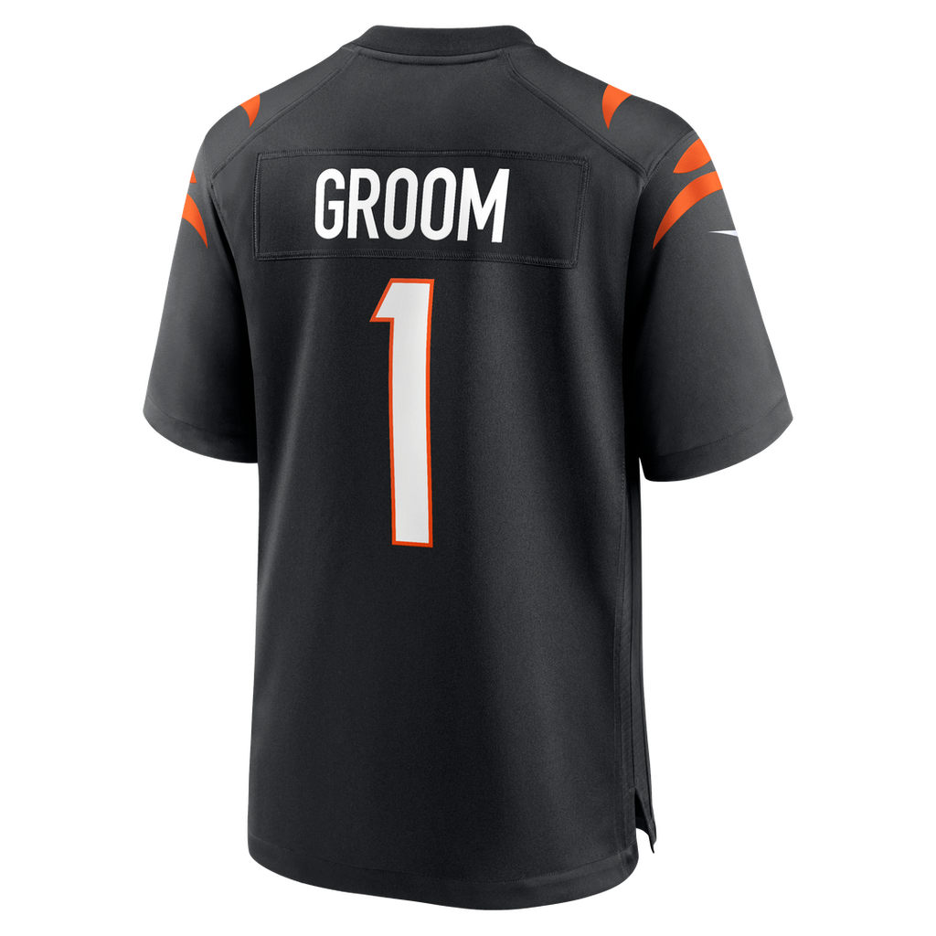 Men's Cincinnati Bengals Number 1 Groom Nike Black Game product image 3