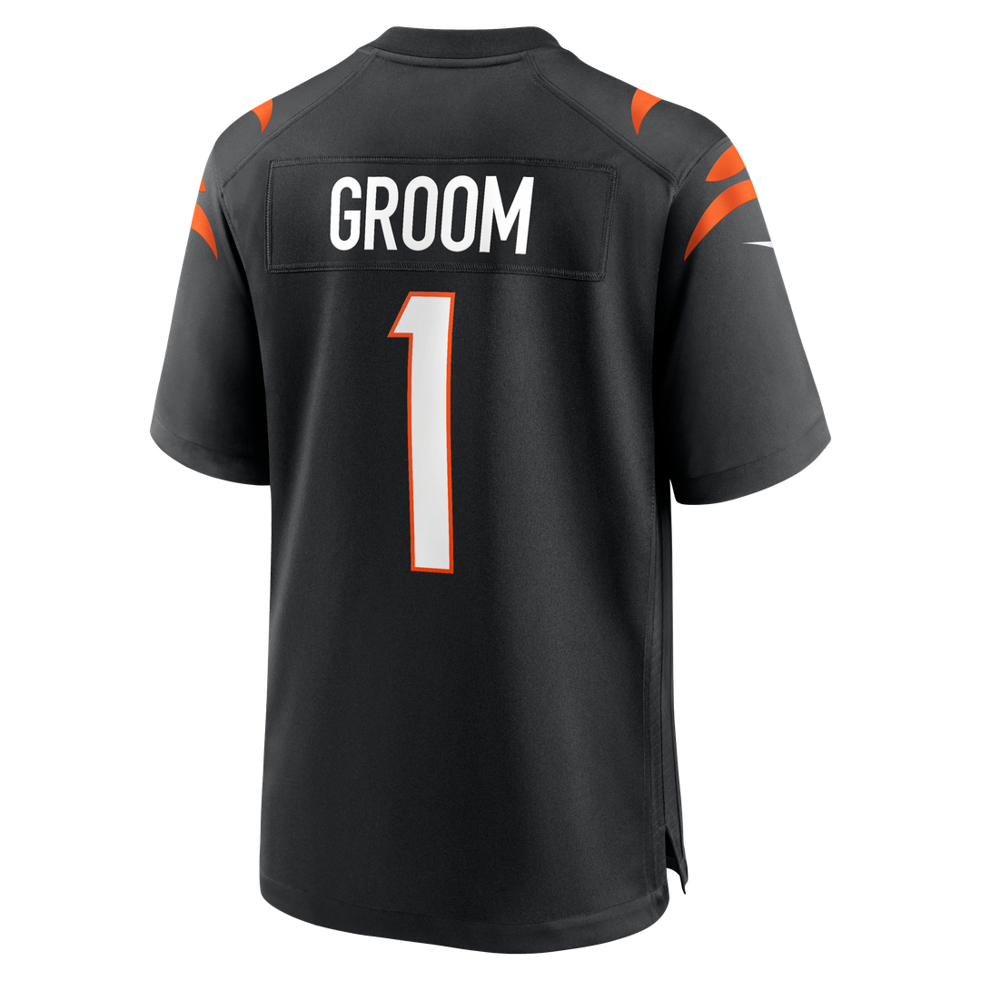 Men's Cincinnati Bengals Number 1 Groom Nike Black Game product image 3