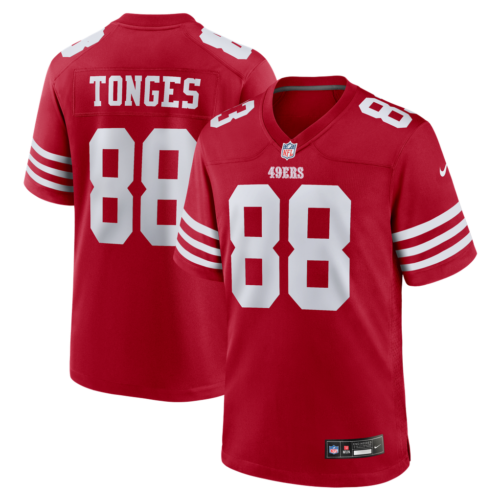 Men's San Francisco 49ers Jake Tonges Nike Scarlet Team product image 1