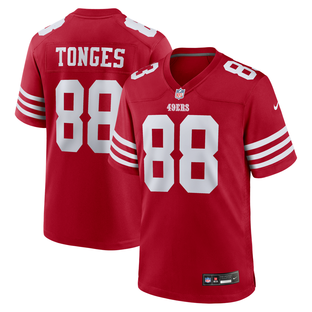 Men's San Francisco 49ers Jake Tonges Nike Scarlet Team product image 1