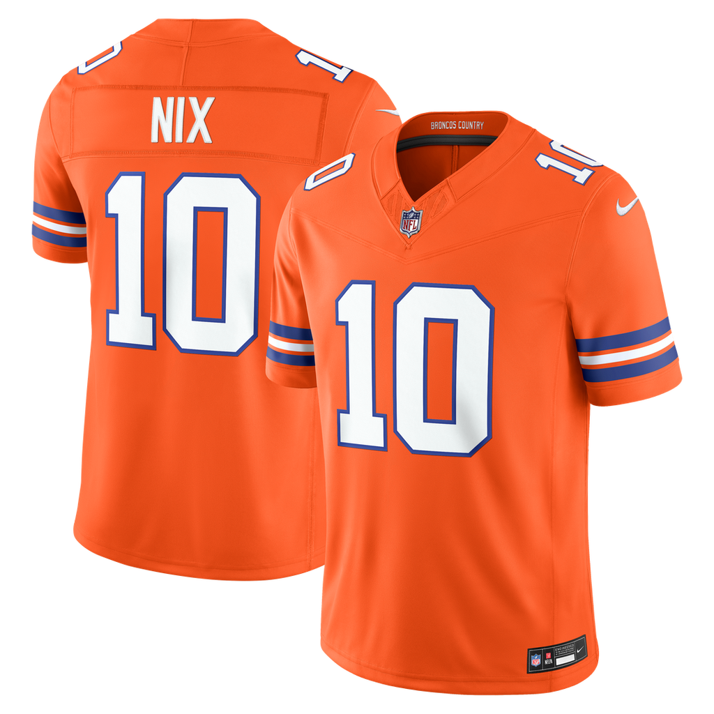 Men's Denver Broncos Bo Nix Nike White Vapor F.U.S.E. product image 7