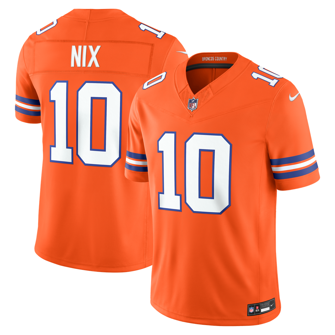 Men's Denver Broncos Bo Nix Nike White Vapor F.U.S.E. product image 7