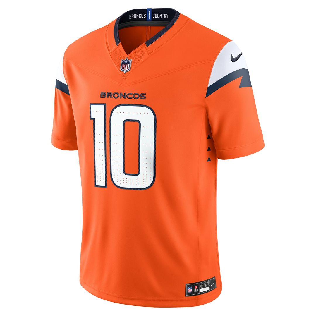 Men's Denver Broncos Bo Nix Nike Orange Team Vapor F.U.S.E. product image 2