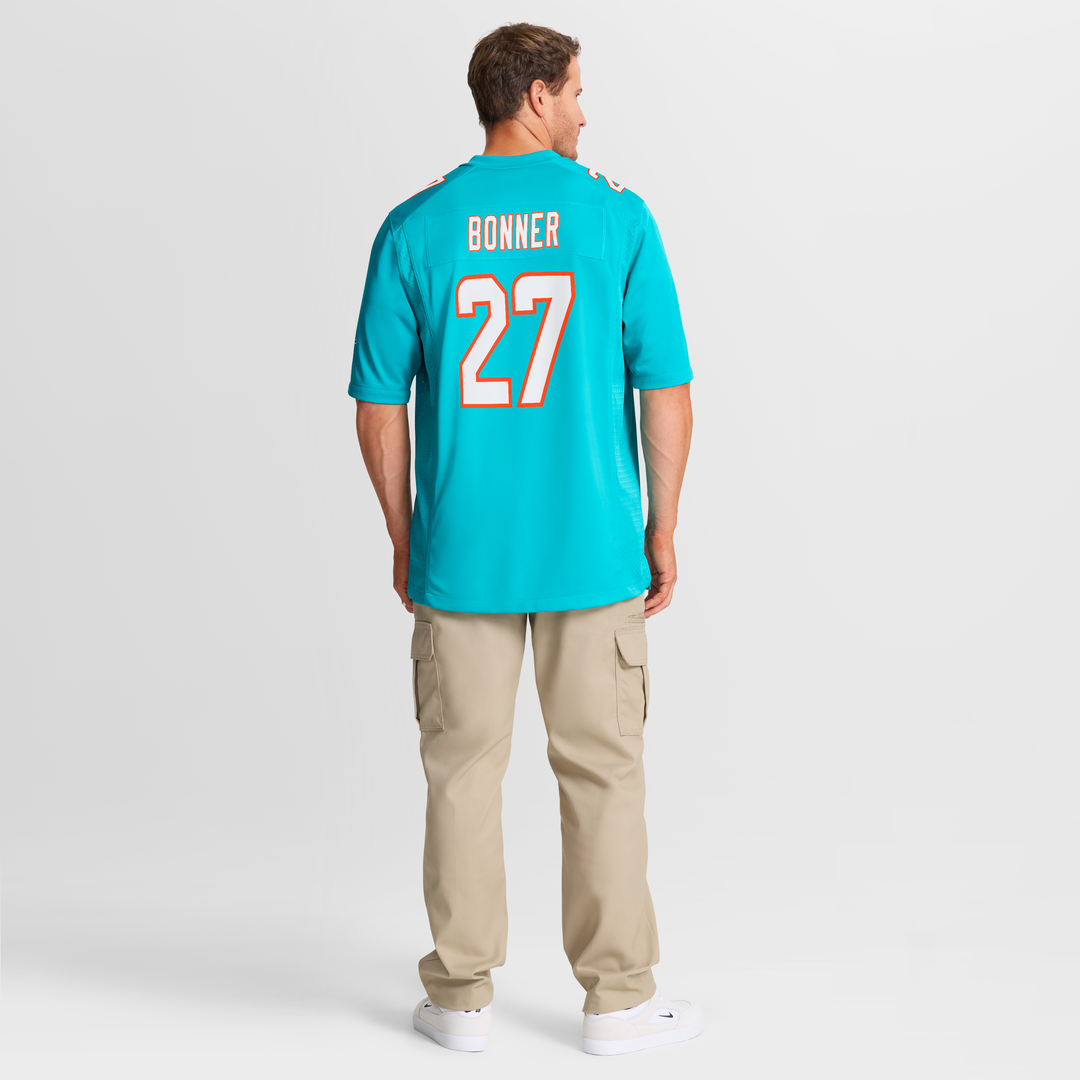 Men's Miami Dolphins Ethan Bonner Nike Aqua Game Jersey product image 8