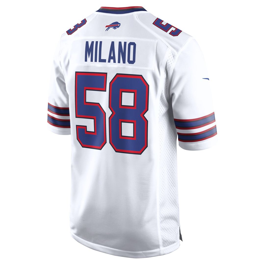 Men's Buffalo Bills Matt Milano Nike White Away Game Player product image 3