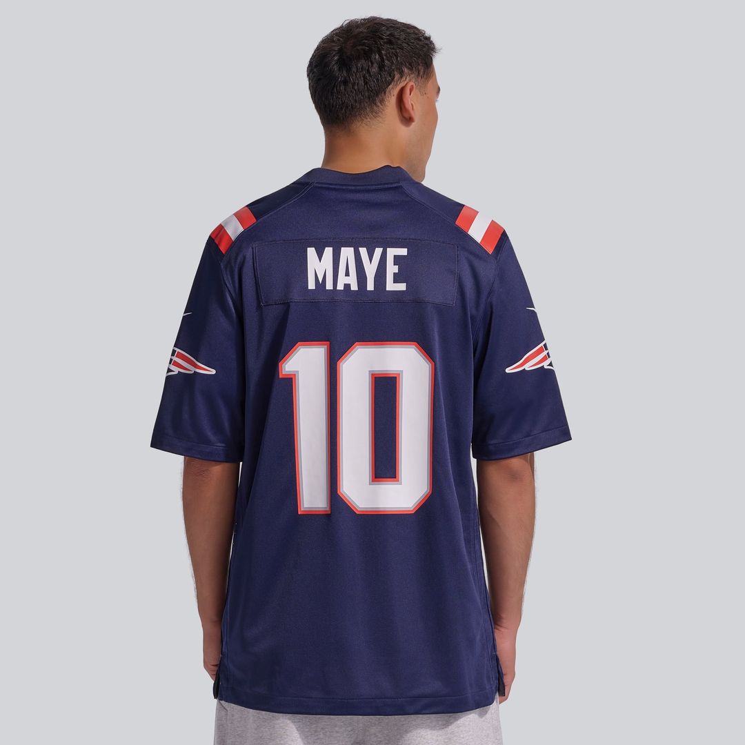 Men's New England Patriots Drake Maye Nike Navy Player Game product image 3