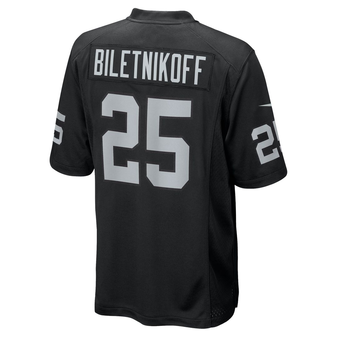 Men's Las Vegas Raiders Fred Biletnikoff Nike Black Game product image 3