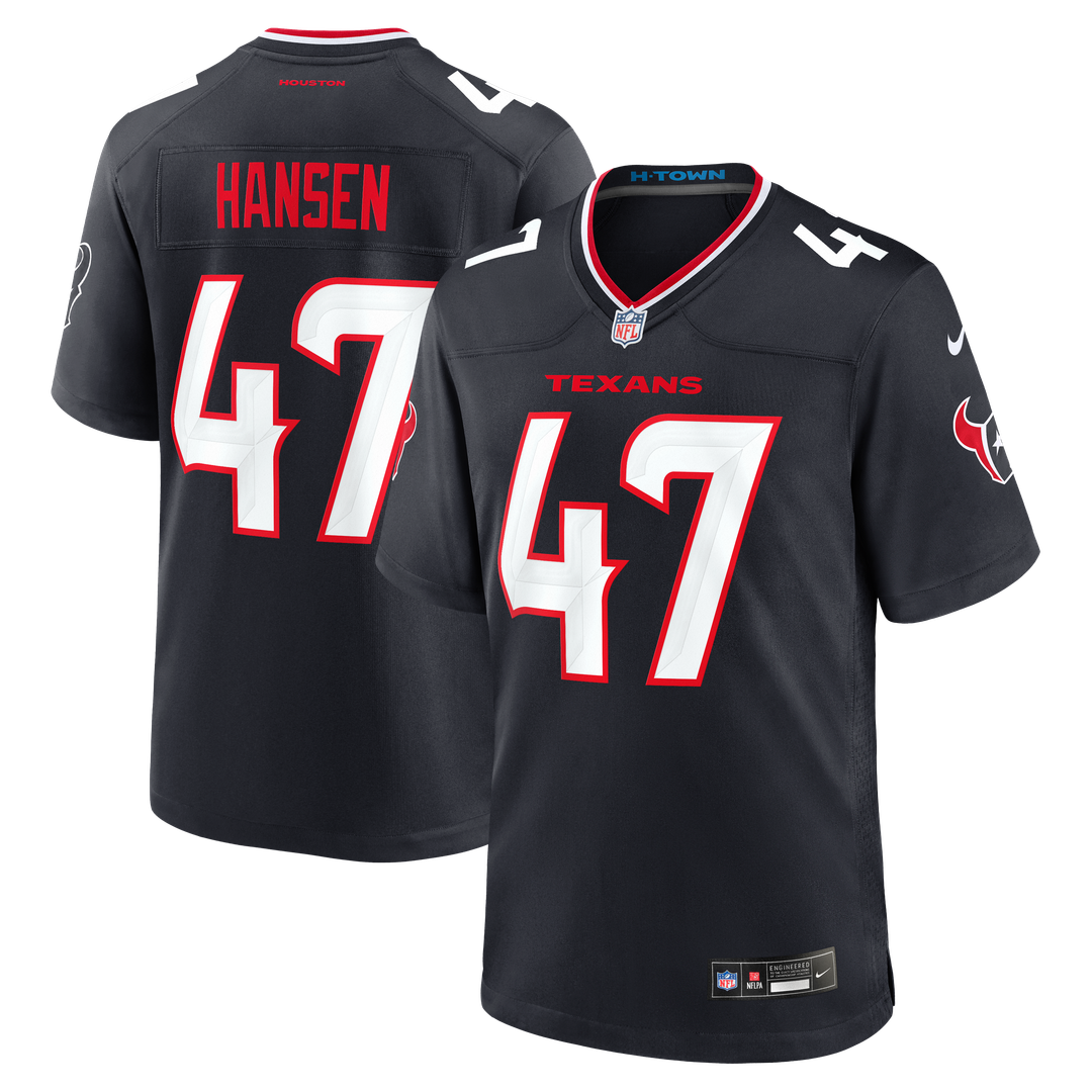 Men's Houston Texans Louis Hansen Nike Navy Team Game Jersey product image 1