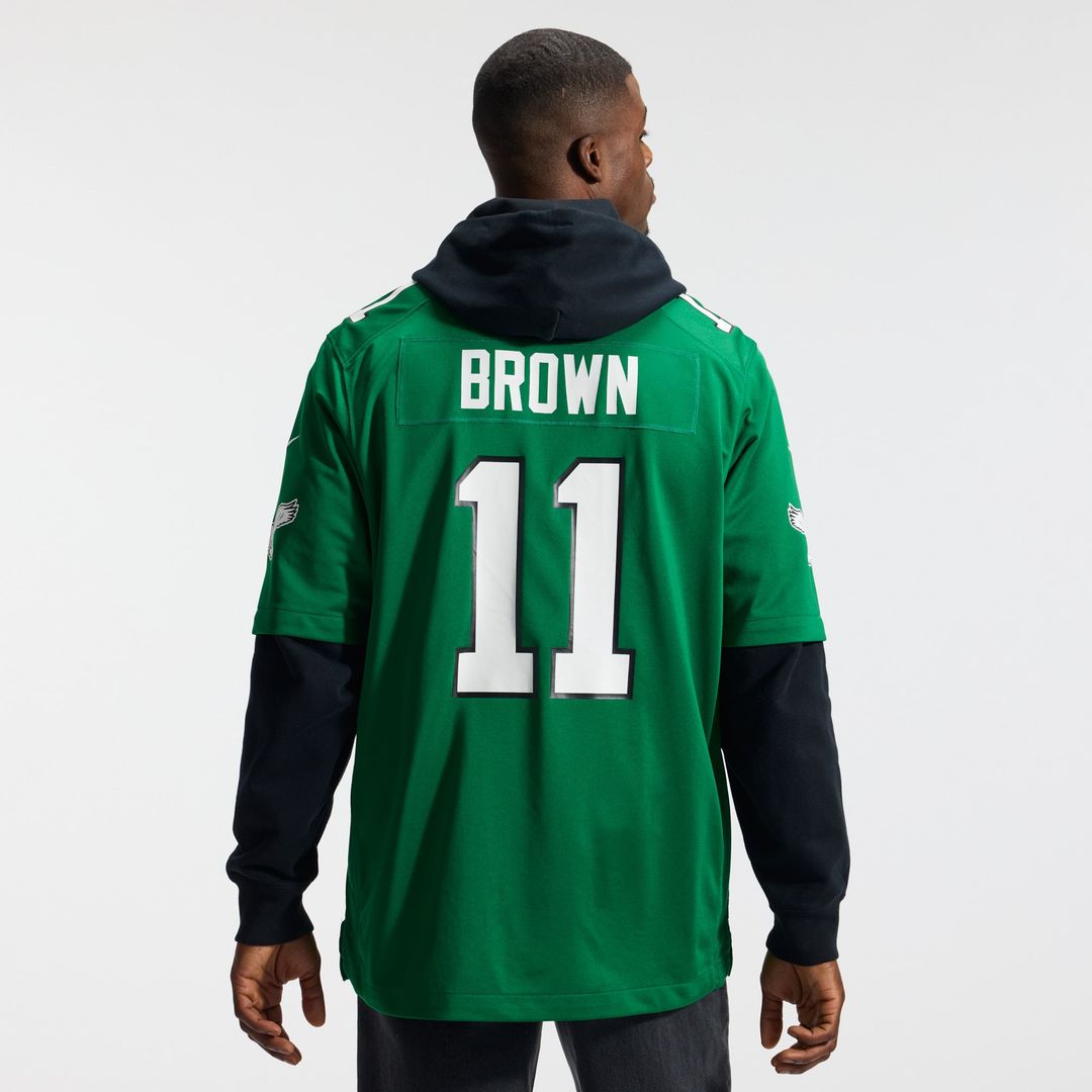 Men's Philadelphia Eagles A.J. Brown Nike Kelly Green product image 3