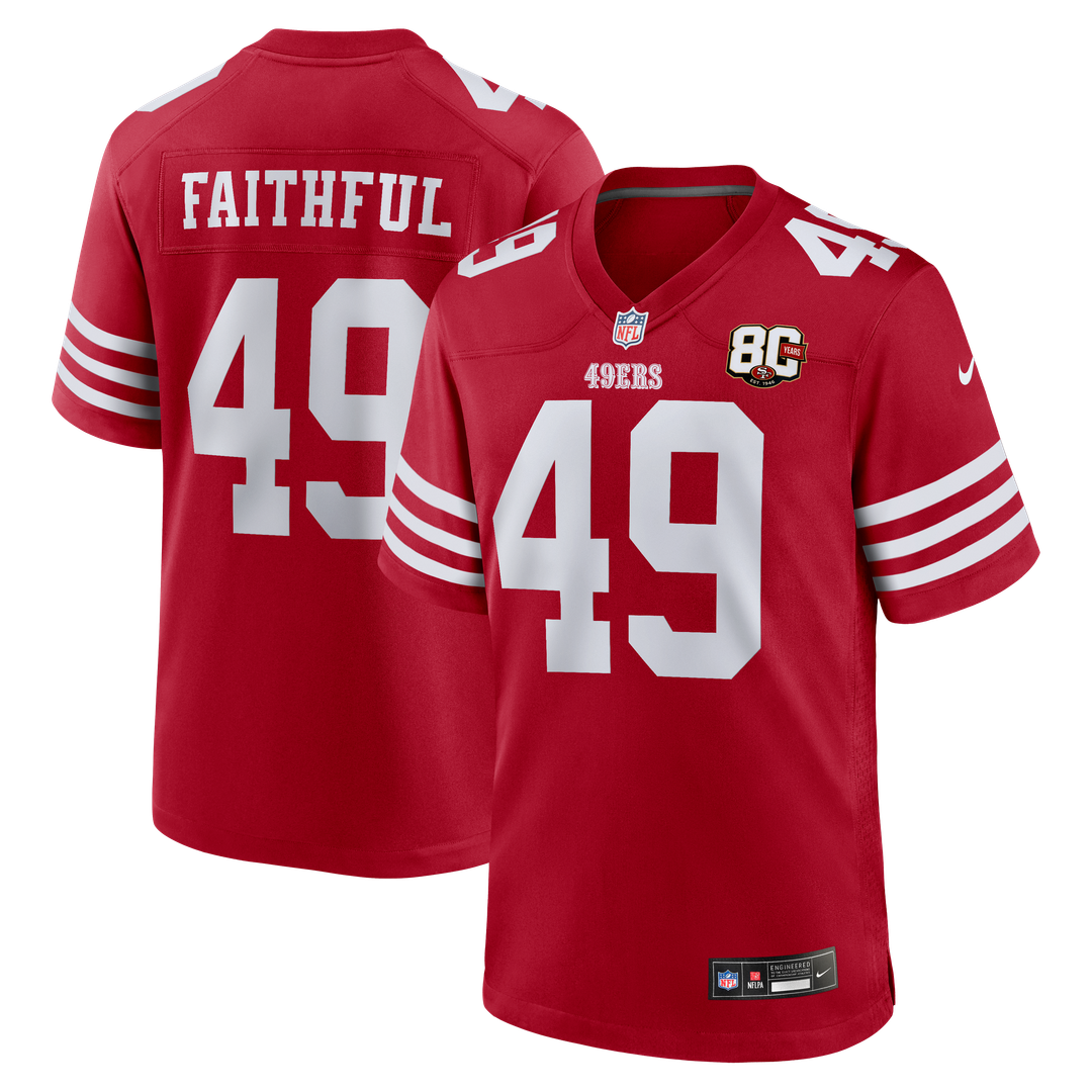 Men's San Francisco 49ers The Faithful Nike Scarlet 80th product image 1