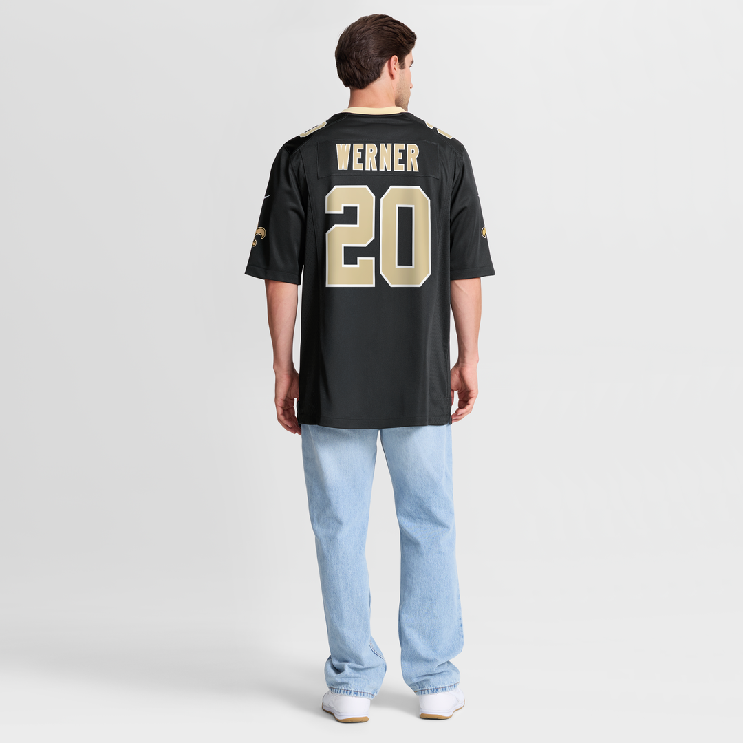 Men's New Orleans Saints Pete Werner Nike Black Game Jersey product image 7