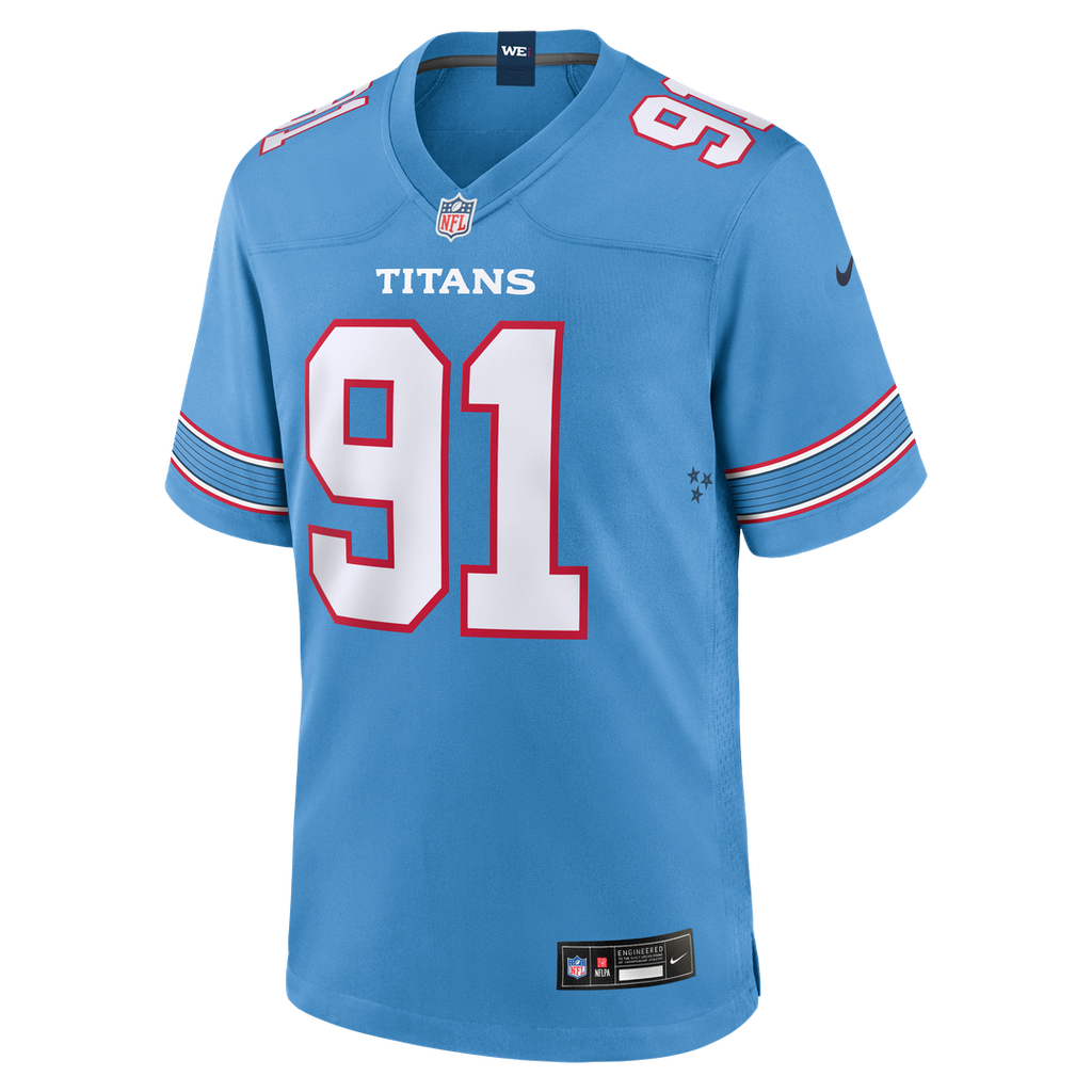 Men's Tennessee Titans John Franklin-Myers Nike Light Blue product image 2