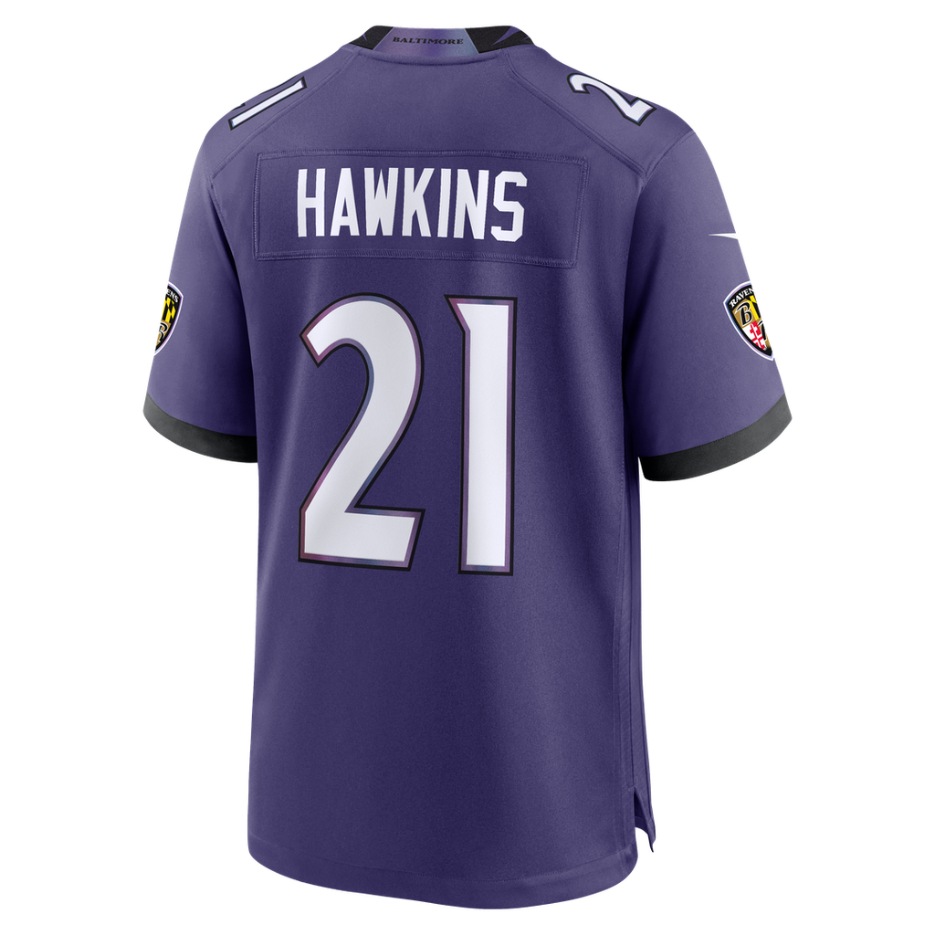 Men's Baltimore Ravens Jaylinn Hawkins Nike Purple Team product image 3