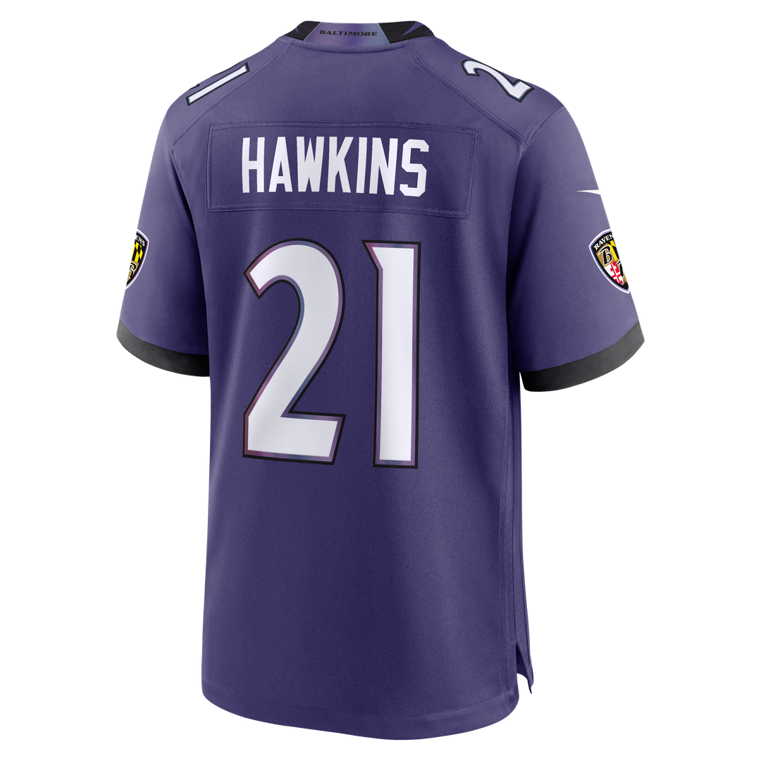Men's Baltimore Ravens Jaylinn Hawkins Nike Purple Team product image 3