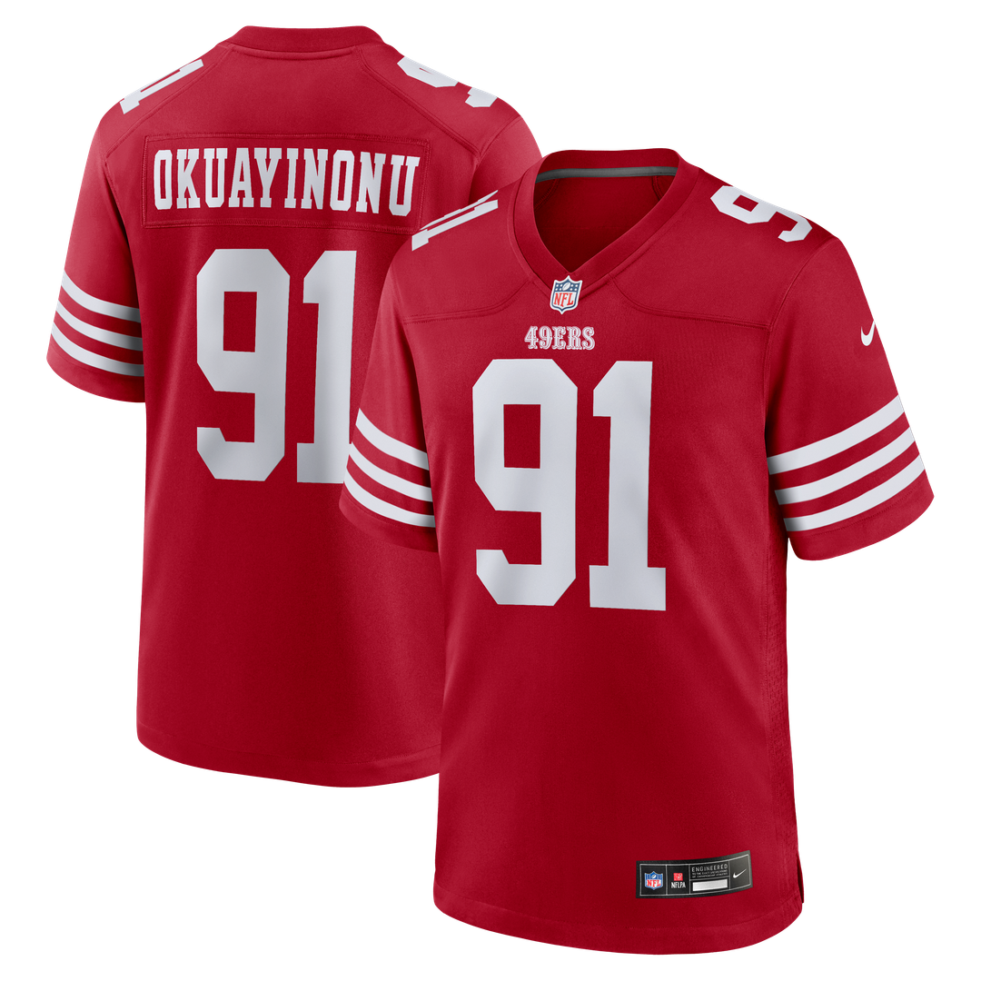 Men's San Francisco 49ers Sam Okuayinonu Nike Scarlet Team product image 1