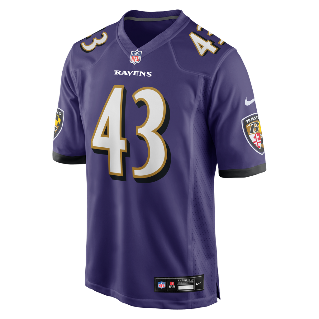 Men's Baltimore Ravens Justice Hill Nike Purple Game Jersey product image 2