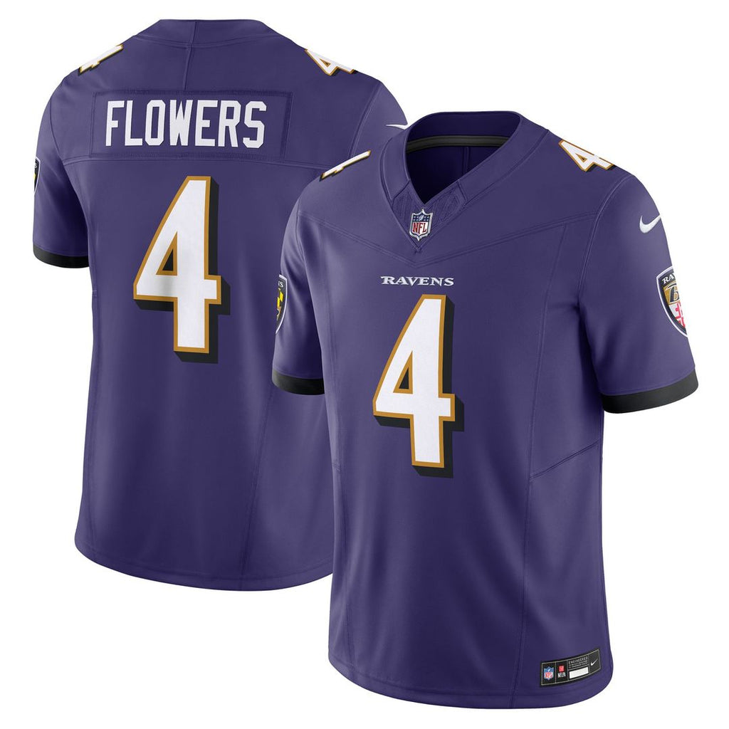 Men's Baltimore Ravens Zay Flowers Nike Purple Vapor product image 4