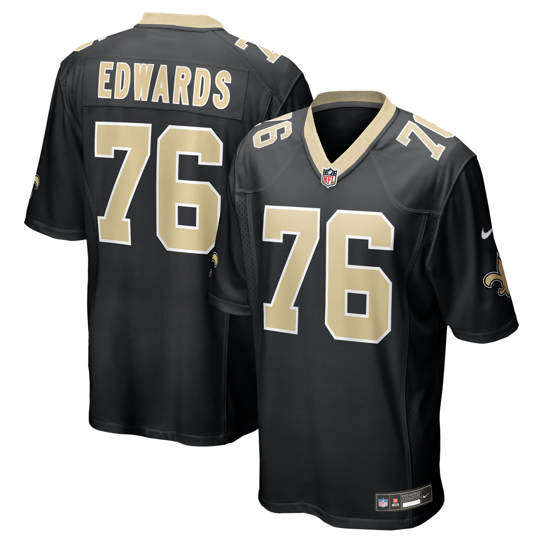 Men's New Orleans Saints David Edwards Nike Black Team Game product image 1