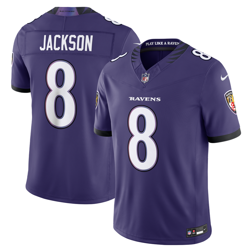Men's Baltimore Ravens Lamar Jackson Nike Purple Team Vapor product image 1