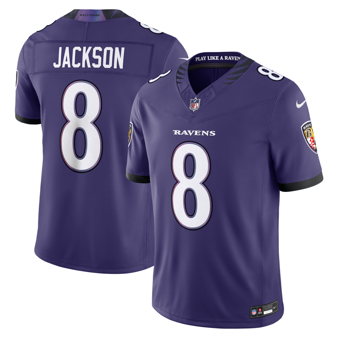 Men's Baltimore Ravens Lamar Jackson Nike Purple Team Vapor product image 1