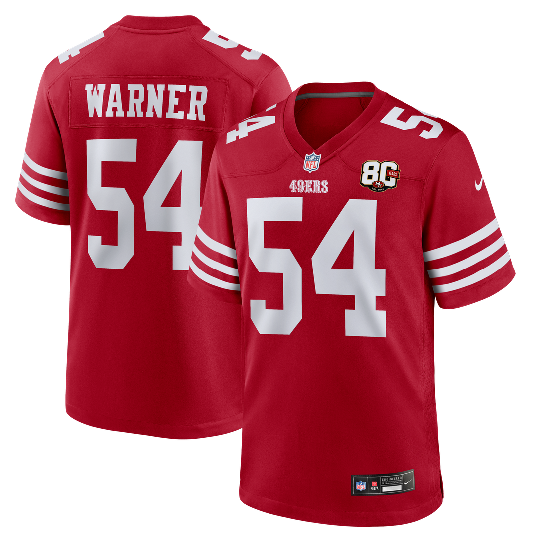 Men's San Francisco 49ers Fred Warner Nike White 80th product image 7