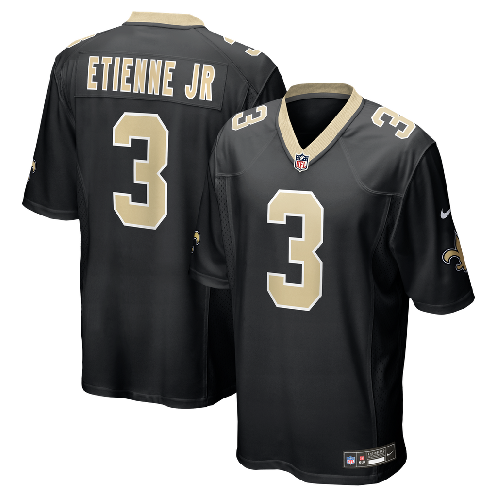 Men's New Orleans Saints Travis Etienne Jr Nike Black Game product image 1