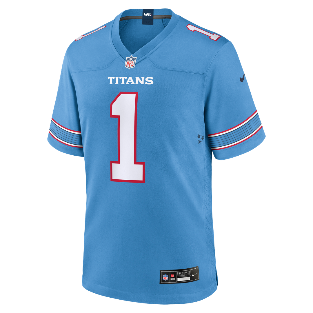 Men's Tennessee Titans Carnell Tate Nike Light Blue Team product image 2