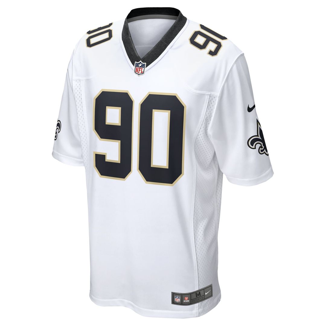 Men's New Orleans Saints Bryan Bresee Nike White Game Jersey product image 2