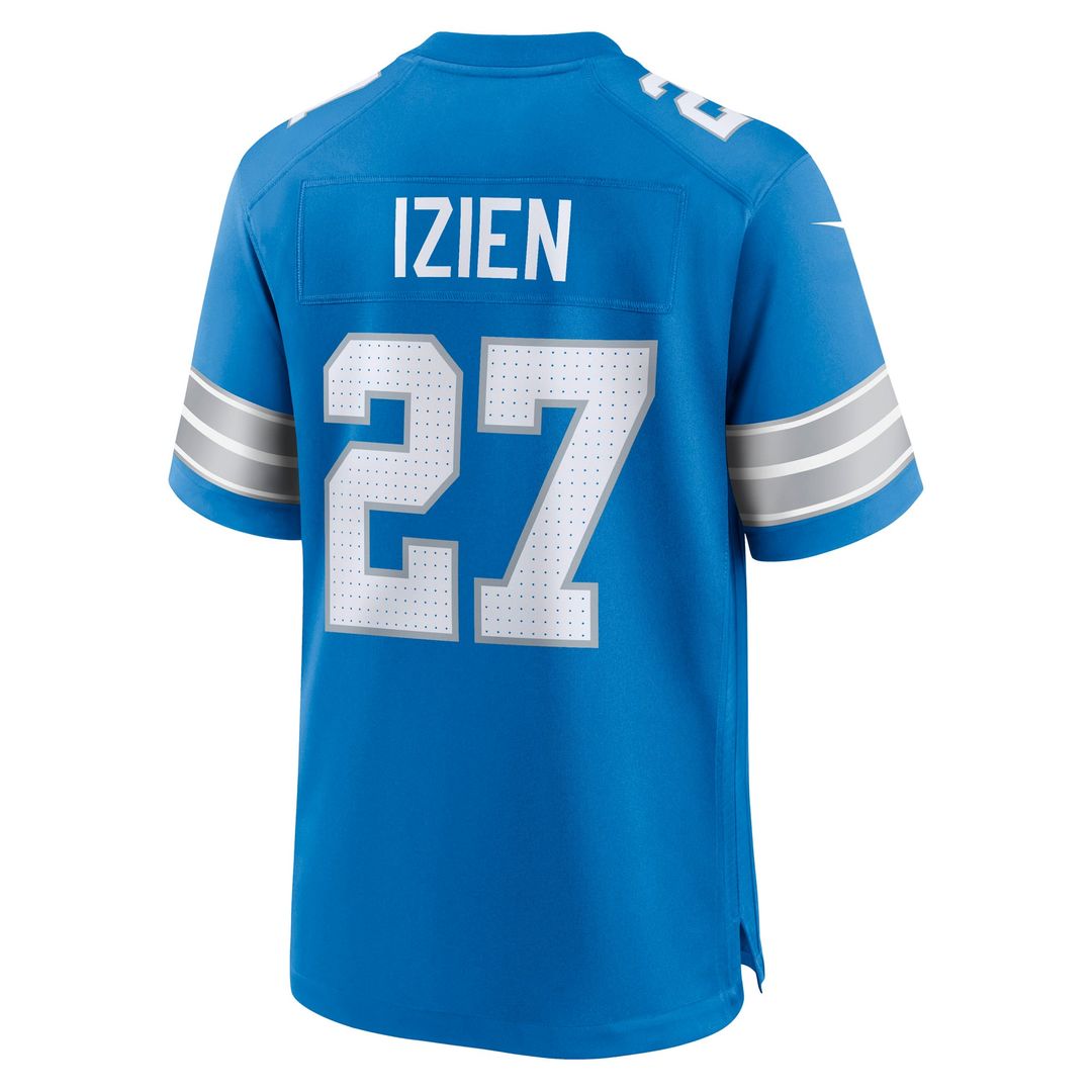 Men's Detroit Lions Christian Izien Nike Blue Team Game product image 3