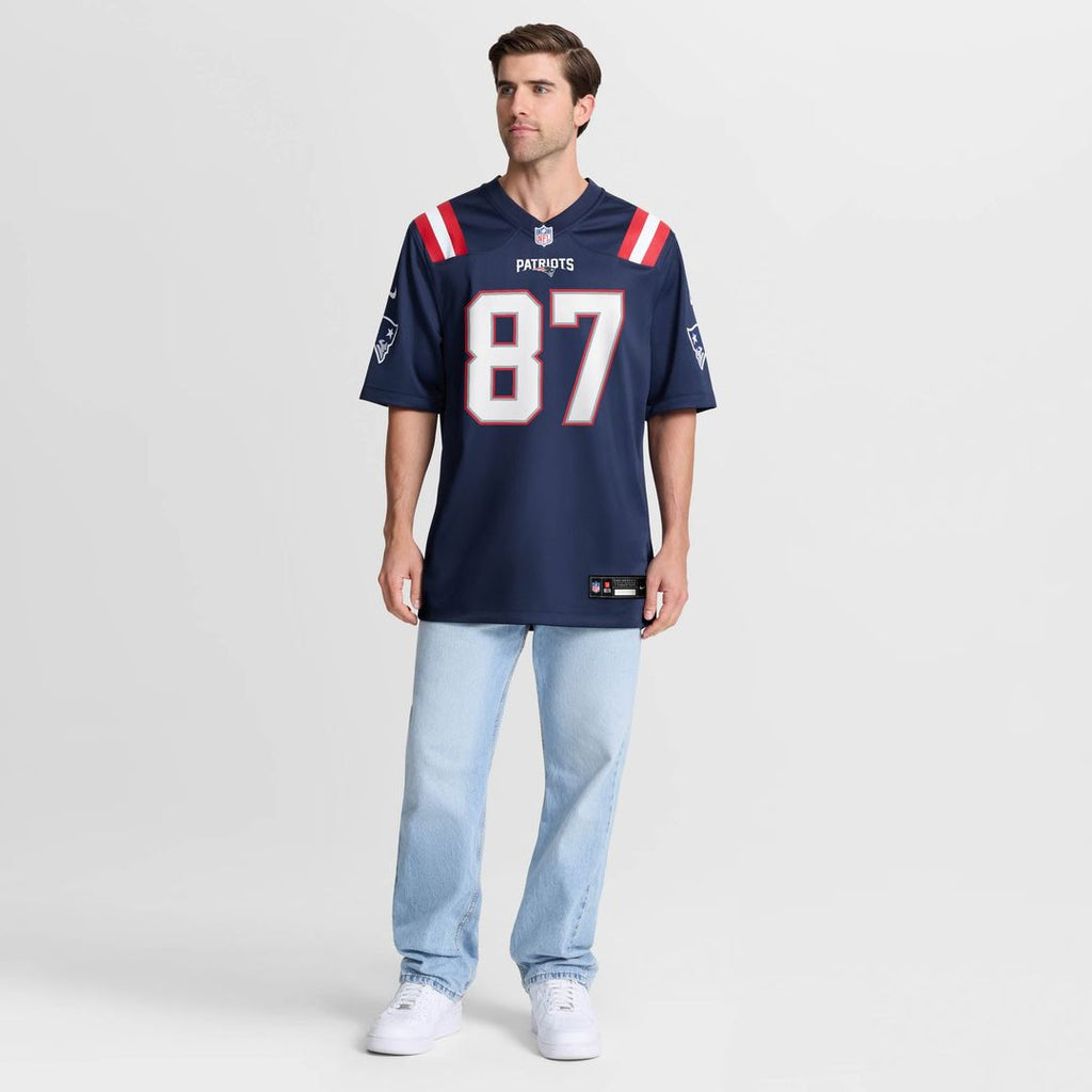Men's New England Patriots Romeo Doubs Nike Navy Game Jersey product image 4