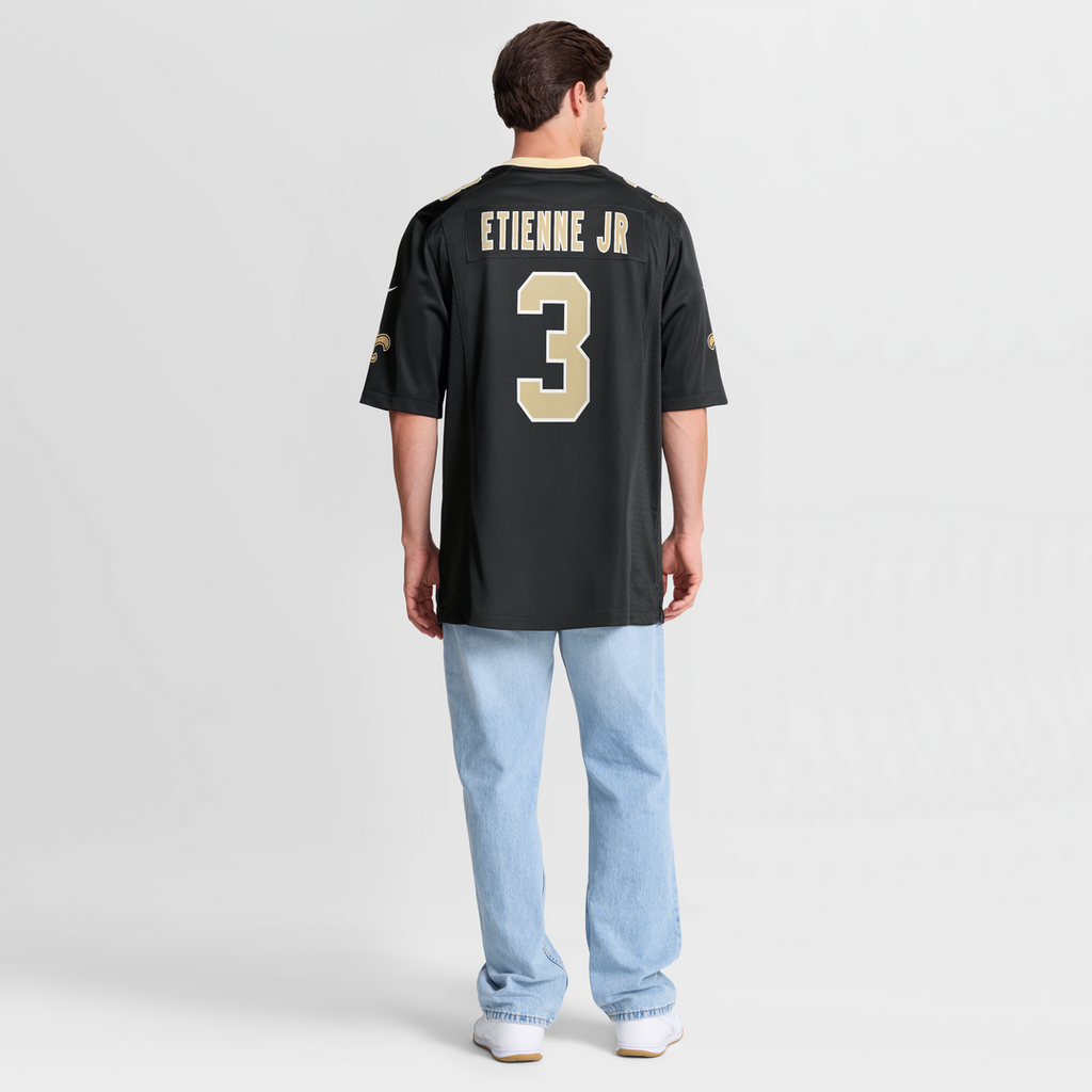 Men's New Orleans Saints Travis Etienne Jr Nike Black Game product image 3