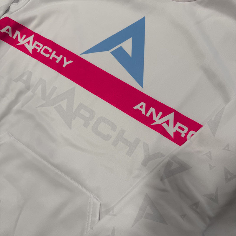 Anarchy Fleece Hoodie - White/Vice product image 2, provided for visual reference and product detail review