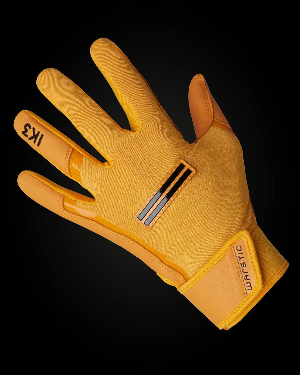 Warstic IK3 Pro Short Cuff Batting Gloves "Athletic Gold" product image 1, provided for visual reference and product detail