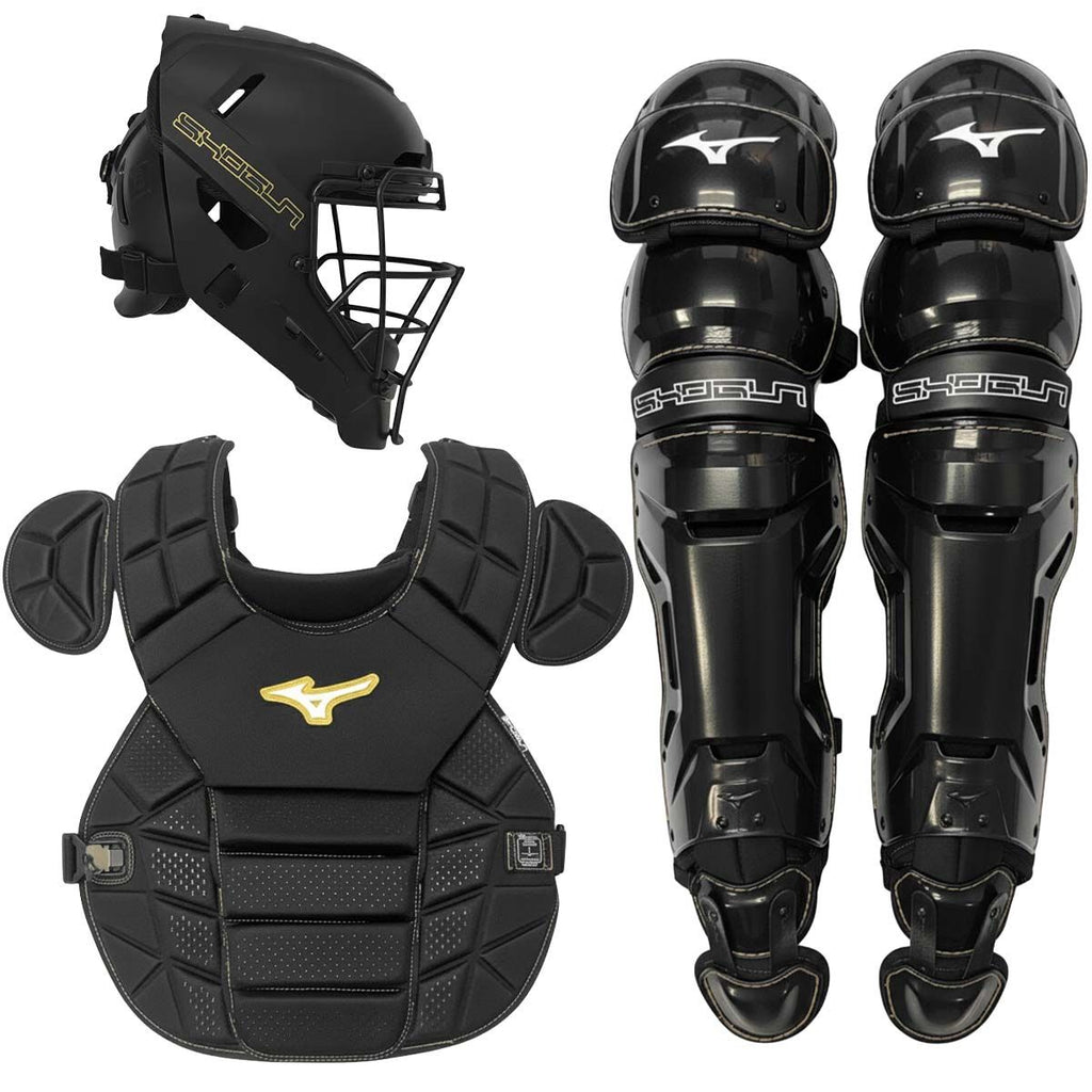 Mizuno Shogun Adult 16" Baseball Catchers Set - Black product image 1, provided for visual reference and product detail