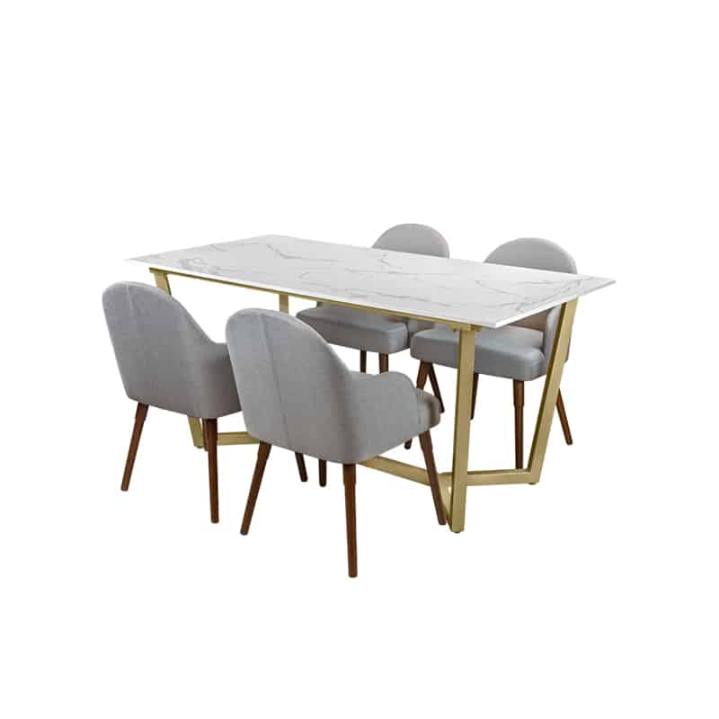 Marcy Table + Chairs (1 + 4 Dining Set)