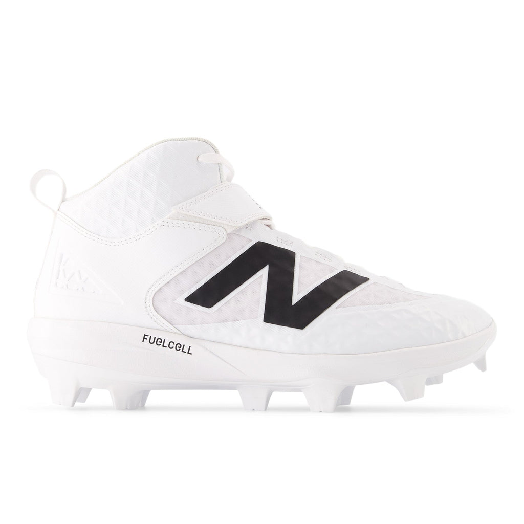 New Balance Men FuelCell 4040 V8 Mid-Molded Baseball Cleats - White / Raincloud - PM4040W8 product image 1, provided for